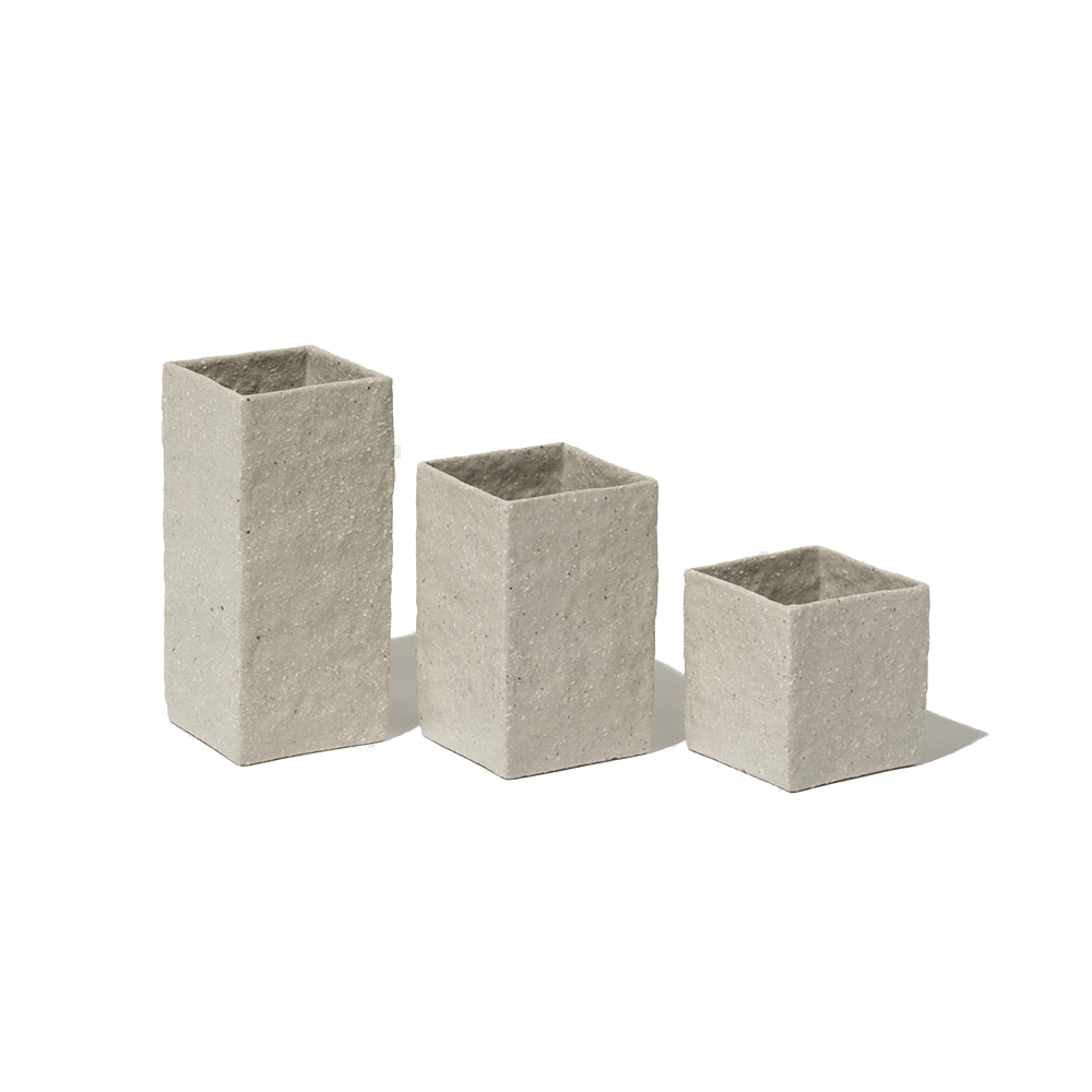 [terre et terre] 떼르에떼르 베이스 그레이 rectangular vase 77 series