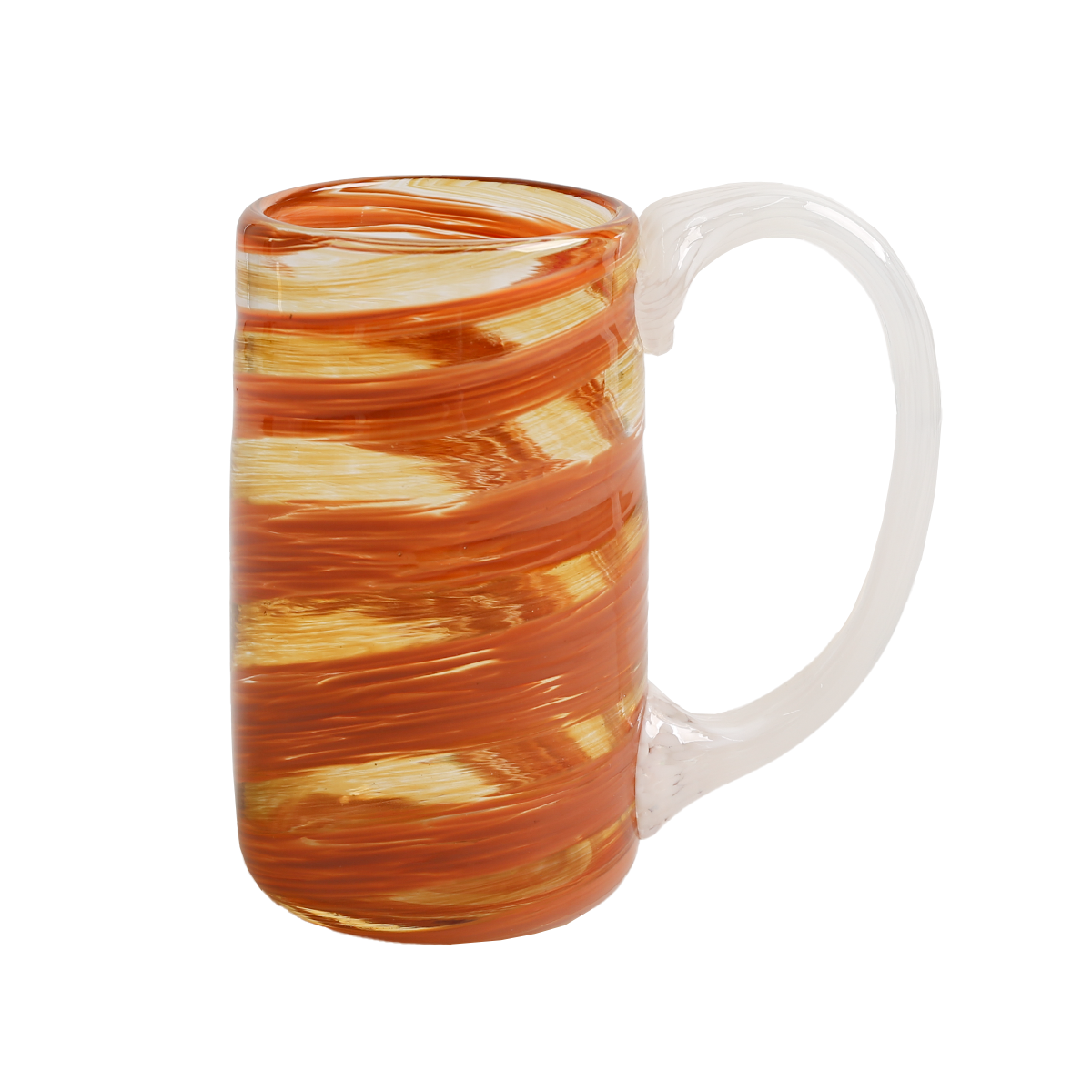 Brown Stripe Artglass Cup Mug