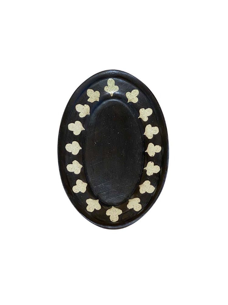 Fig Pattern Oval Plate