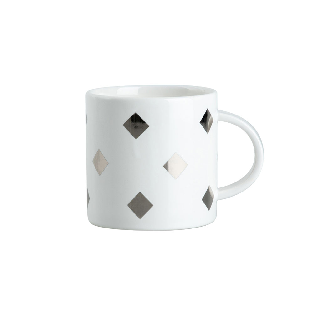 [craft practise] white gold heart mug