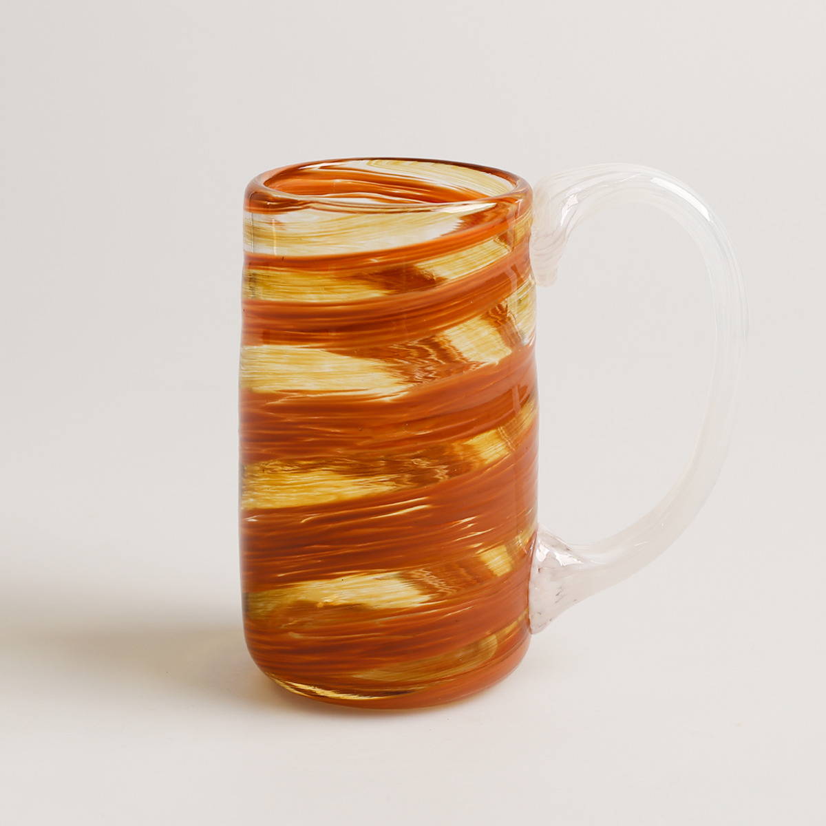 Brown Stripe Artglass Cup Mug